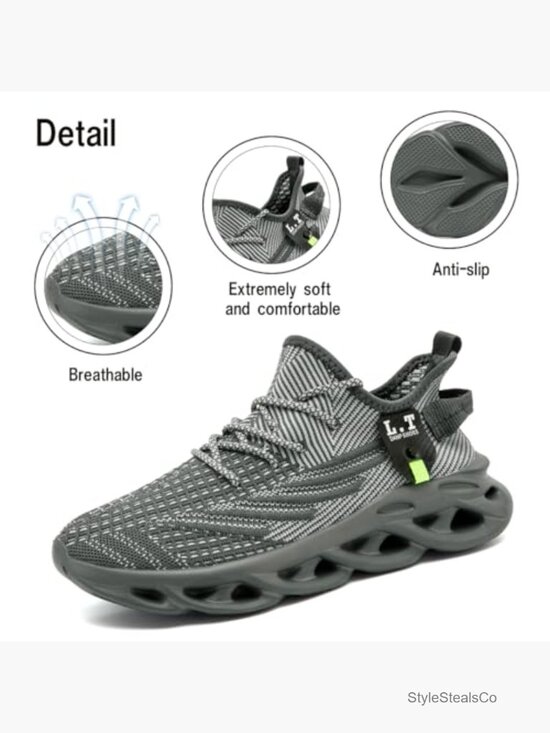 Men\'s Lightweight Breathable Running Sneakers Non Slip Gym Workout Shoes main image 6